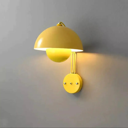Modern mushroom wall lamp set bedroom brass base type finish