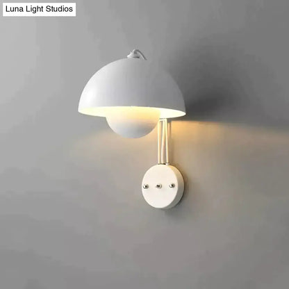 Modern mushroom wall lamp set bedroom brass base type finish