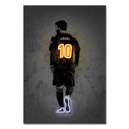 DecorBites™ Modern Neon Sports Star Wall Art Print