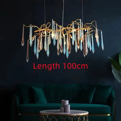 Modern nest crystal led chandelier living room bubble pendant light
