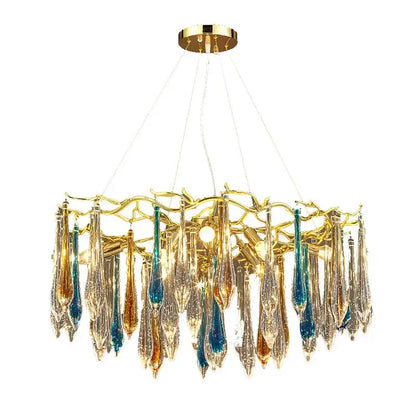 Modern nest crystal led chandelier living room bubble pendant light