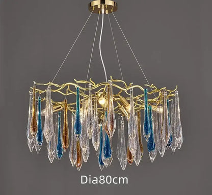 Modern nest crystal led chandelier living room bubble pendant light