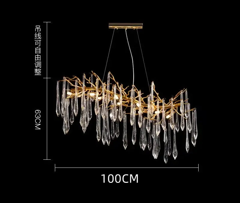 Modern nest crystal led chandelier living room bubble pendant light