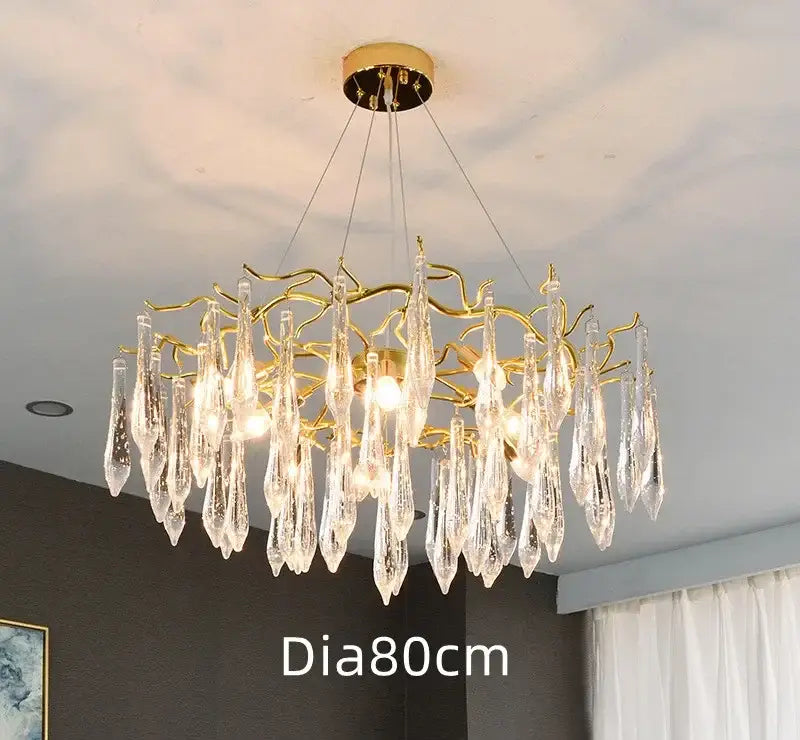 Modern nest crystal led chandelier living room bubble pendant light