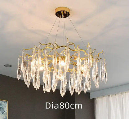 Modern nest crystal led chandelier living room bubble pendant light
