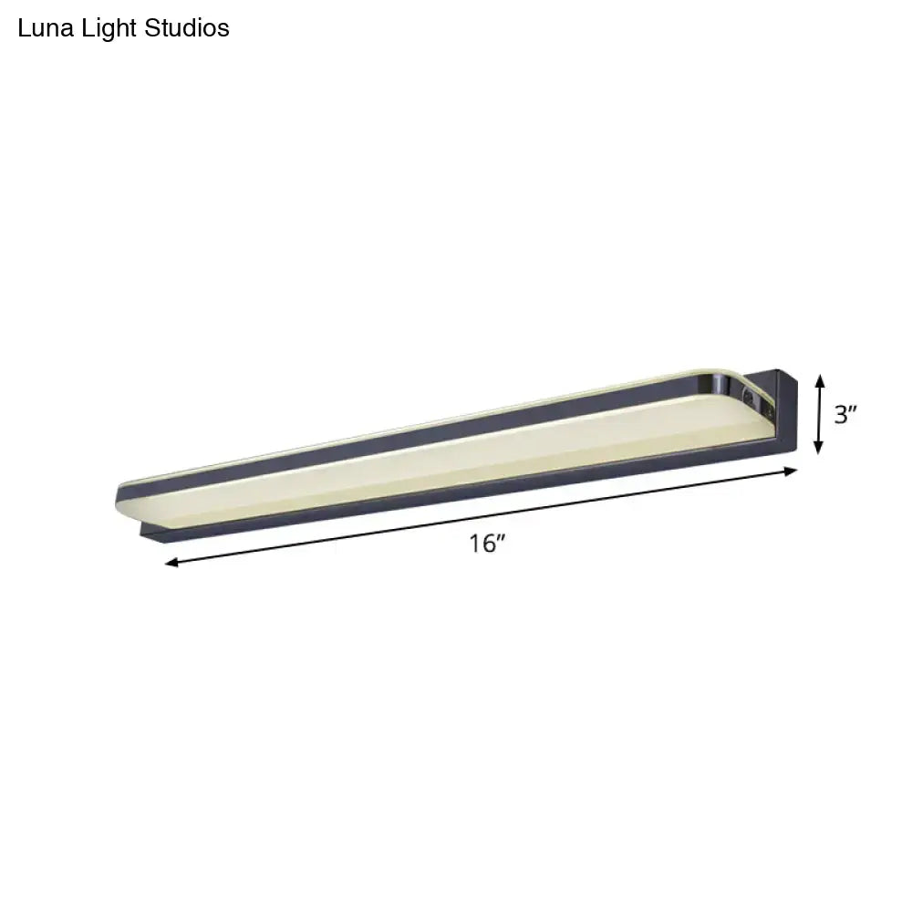 Modern nickel finish led vanity sconce – bathroom wall light