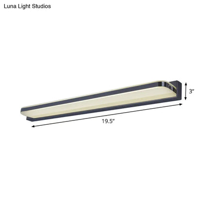Modern nickel finish led vanity sconce – bathroom wall light