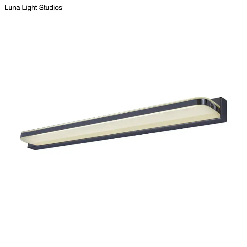 Modern nickel finish led vanity sconce – bathroom wall light