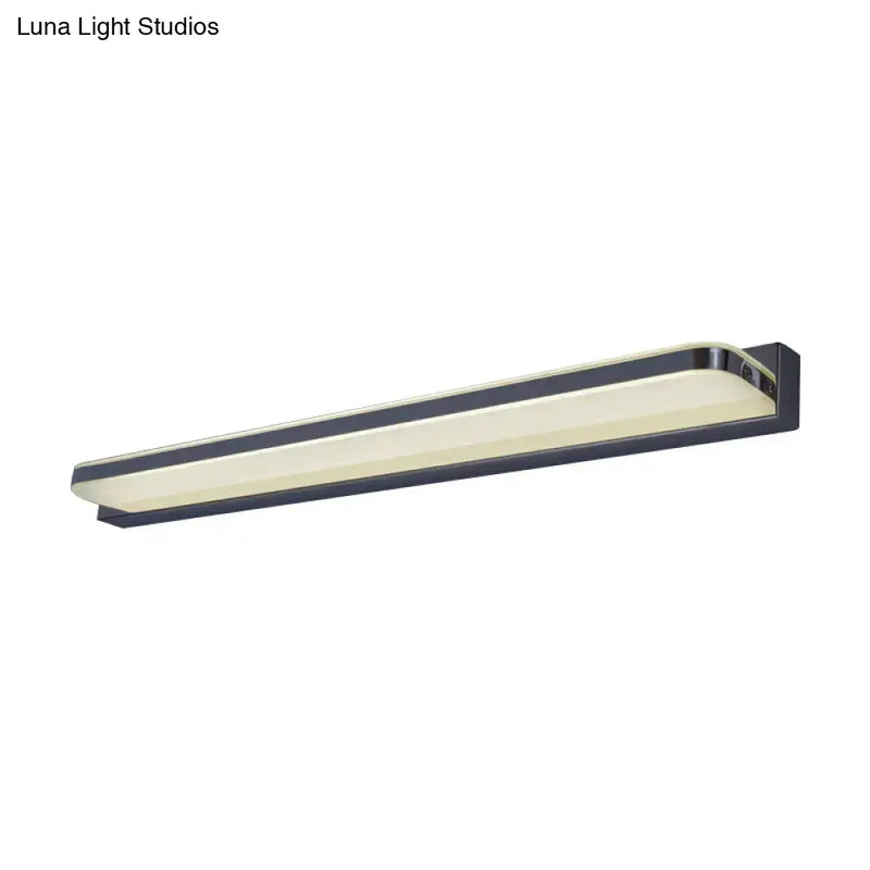 Modern nickel finish led vanity sconce – bathroom wall light