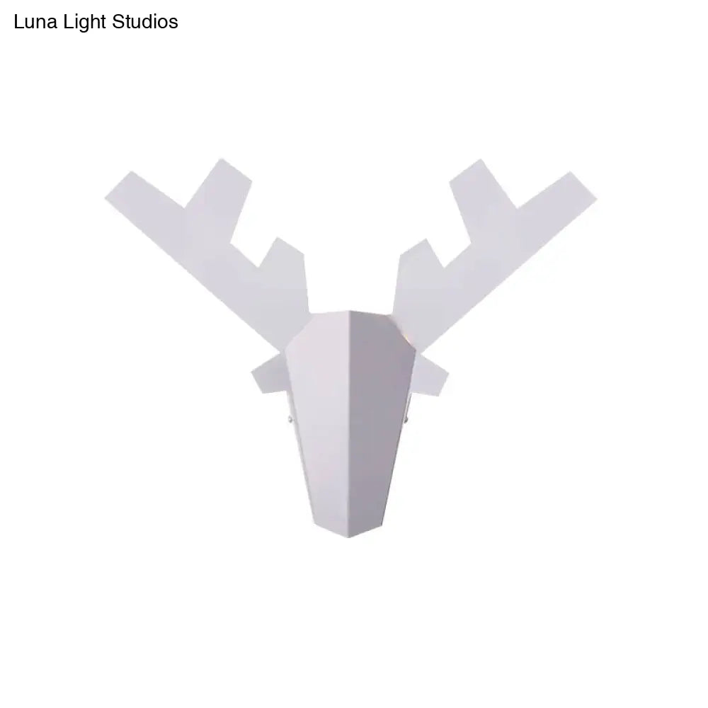 DecorBites™ Modern Nordic Antler Sconce Light, Grey/Pink Metal Wall Mount Fixture, 11"/15" Wide