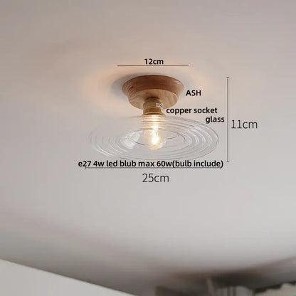 Modern nordic black & brass clear glass led ceiling lamp kitchen