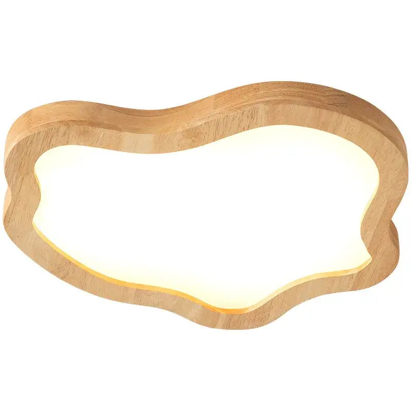 Modern nordic cloud shape wooden ceiling light for bedroom