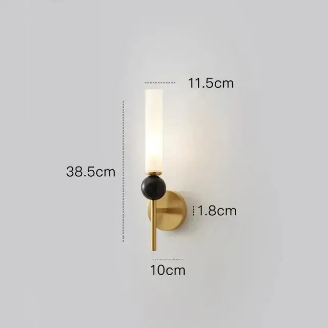 Modern nordic copper wall lamp for living room