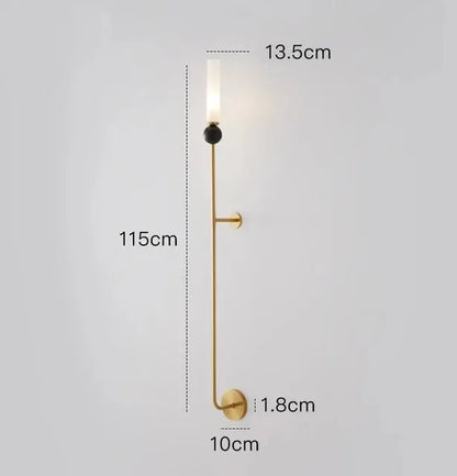 Modern nordic copper wall lamp for living room