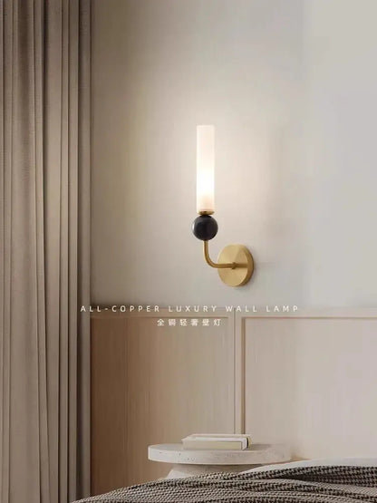Modern nordic copper wall lamp for living room