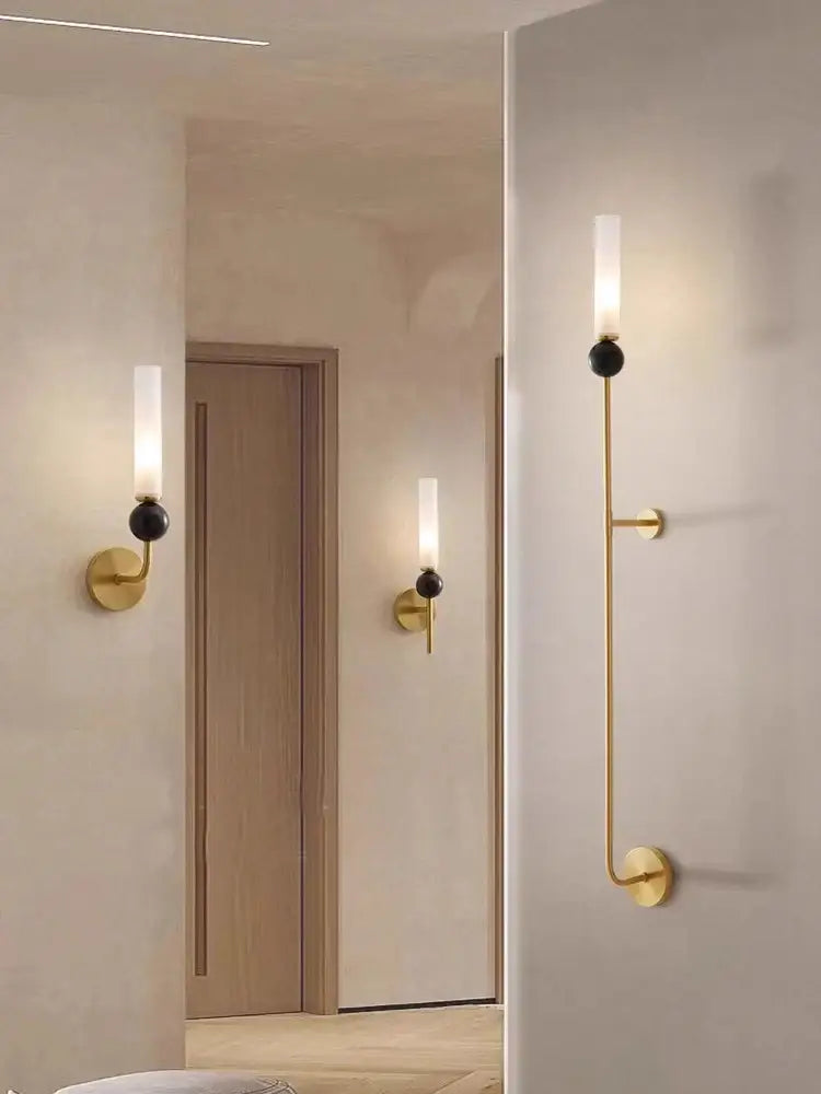 Modern nordic copper wall lamp for living room