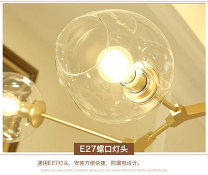 DecorBites™ Modern Nordic Glass Chandeliers LED Ceiling Lights