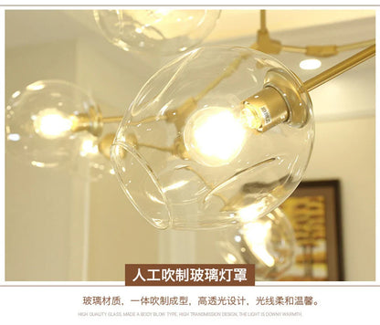 DecorBites™ Modern Nordic Glass Chandeliers with LED