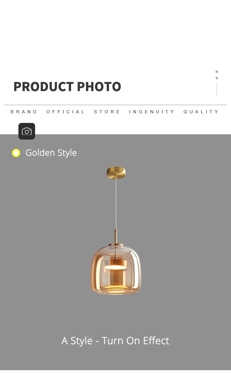 DecorBites™ Modern Nordic Glass Pendant Lamp