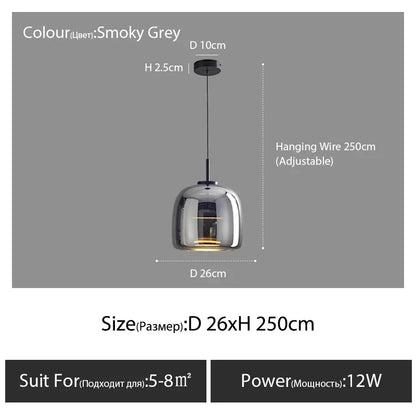 DecorBites™ Modern Nordic Glass Pendant Lamp