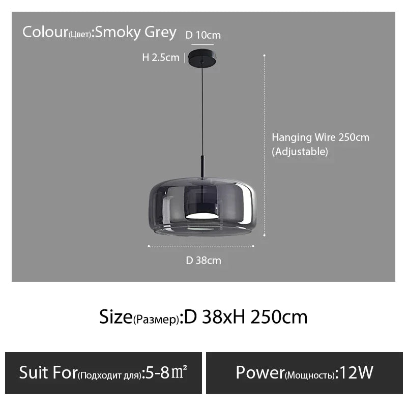 DecorBites™ Modern Nordic Glass Pendant Lamp