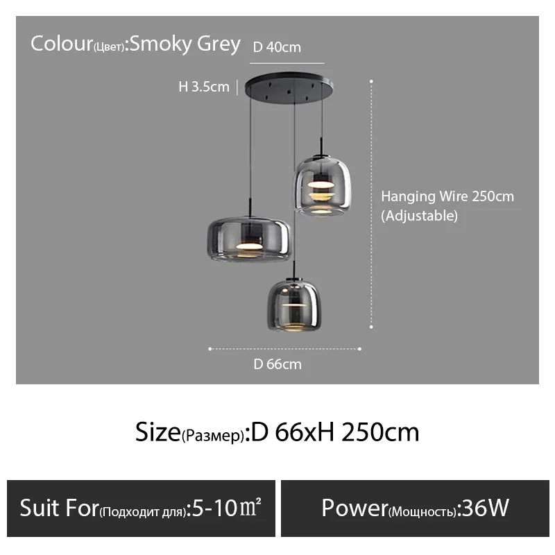 DecorBites™ Modern Nordic Glass Pendant Lamp