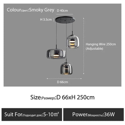 DecorBites™ Modern Nordic Glass Pendant Lamp