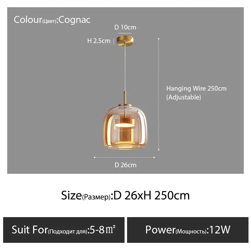 DecorBites™ Modern Nordic Glass Pendant Lamp