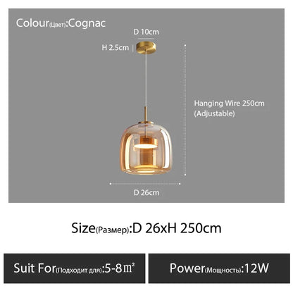 DecorBites™ Modern Nordic Glass Pendant Lamp
