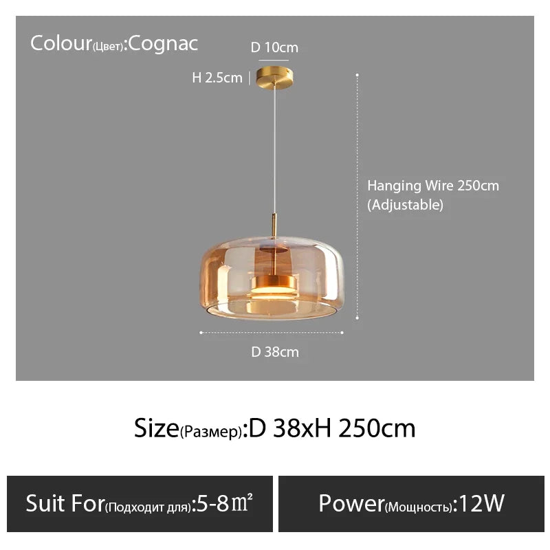 DecorBites™ Modern Nordic Glass Pendant Lamp