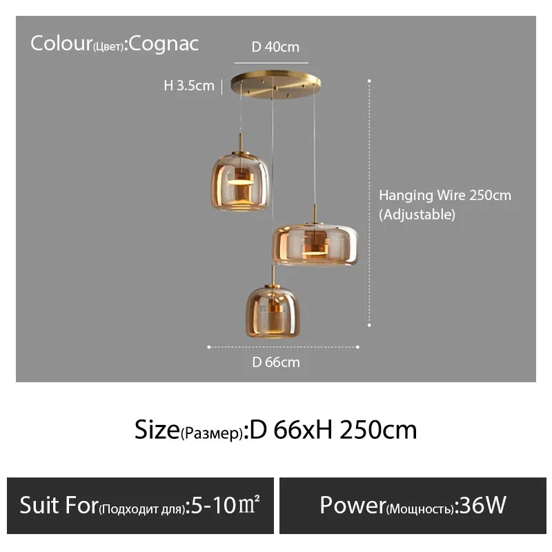DecorBites™ Modern Nordic Glass Pendant Lamp