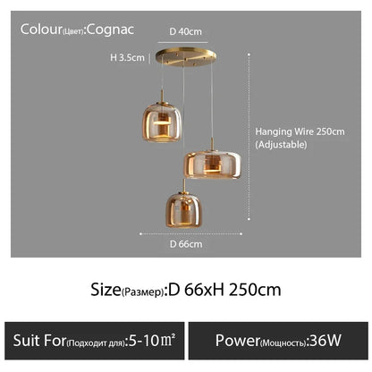 DecorBites™ Modern Nordic Glass Pendant Lamp