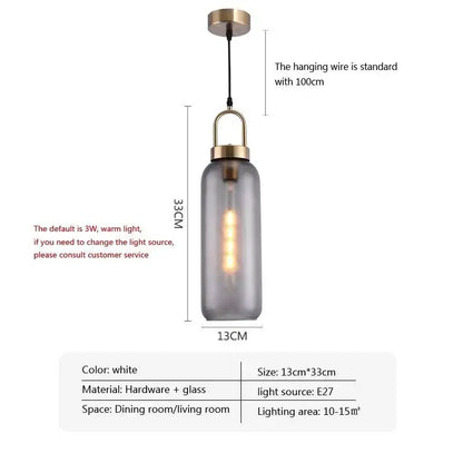 DecorBites™ Modern Nordic Glass Pendant Light for Kitchen & Restaurant