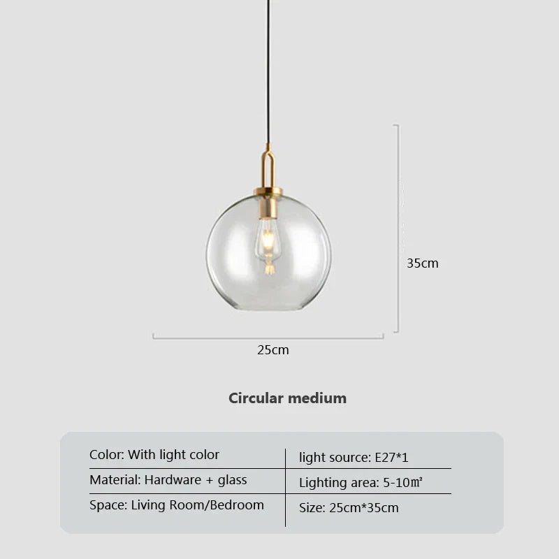 DecorBites™ Modern Nordic Glass Pendant Light for Kitchen & Restaurant