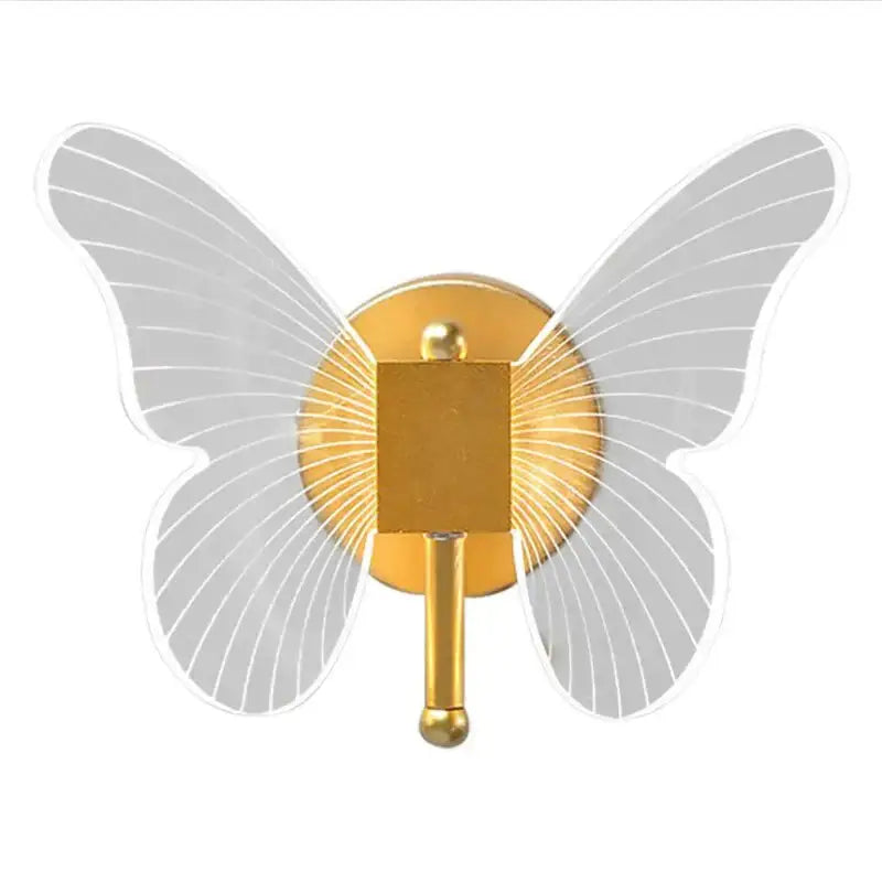 Modern nordic gold led butterfly wall lamp for bedroom