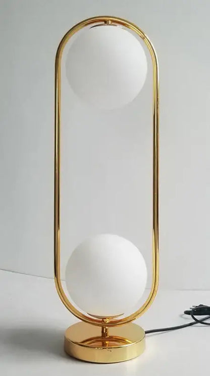 Modern nordic golden body glass led desk lamp bedroom art deco light
