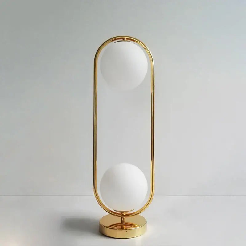 Modern nordic golden body glass led desk lamp bedroom art deco light