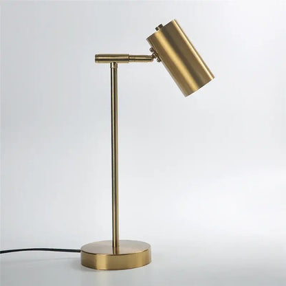 Modern nordic golden table lamp bedroom adjustable brass desk light