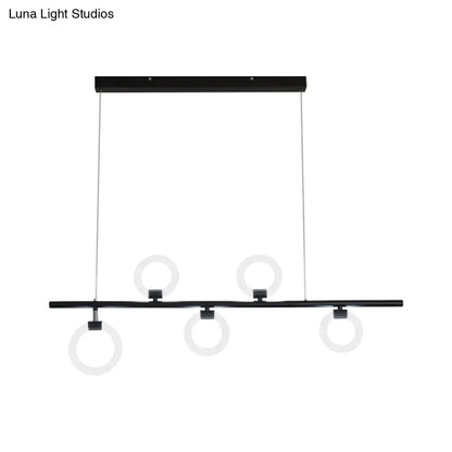 DecorBites™ Modern Nordic LED Chandelier with Warm/White Light and Linear Metal Design, Available in 3 Sizes: 31.5"/39"/47