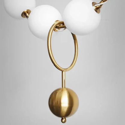 Modern nordic led pendant lamp gold and white dining room chandelier