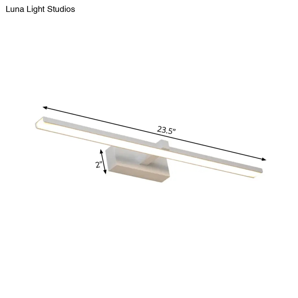 DecorBites™ Modern Nordic LED Wall Lamp for Stylish Bathroom Vanity - White/Wood, 16"/19.5" Wide