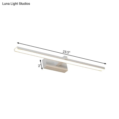 DecorBites™ Modern Nordic LED Wall Lamp for Stylish Bathroom Vanity - White/Wood, 16"/19.5" Wide