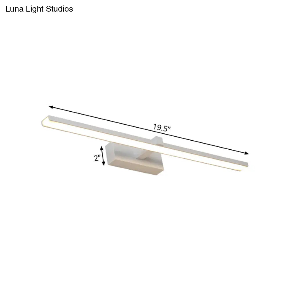 DecorBites™ Modern Nordic LED Wall Lamp for Stylish Bathroom Vanity - White/Wood, 16"/19.5" Wide