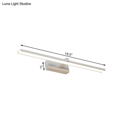 DecorBites™ Modern Nordic LED Wall Lamp for Stylish Bathroom Vanity - White/Wood, 16"/19.5" Wide