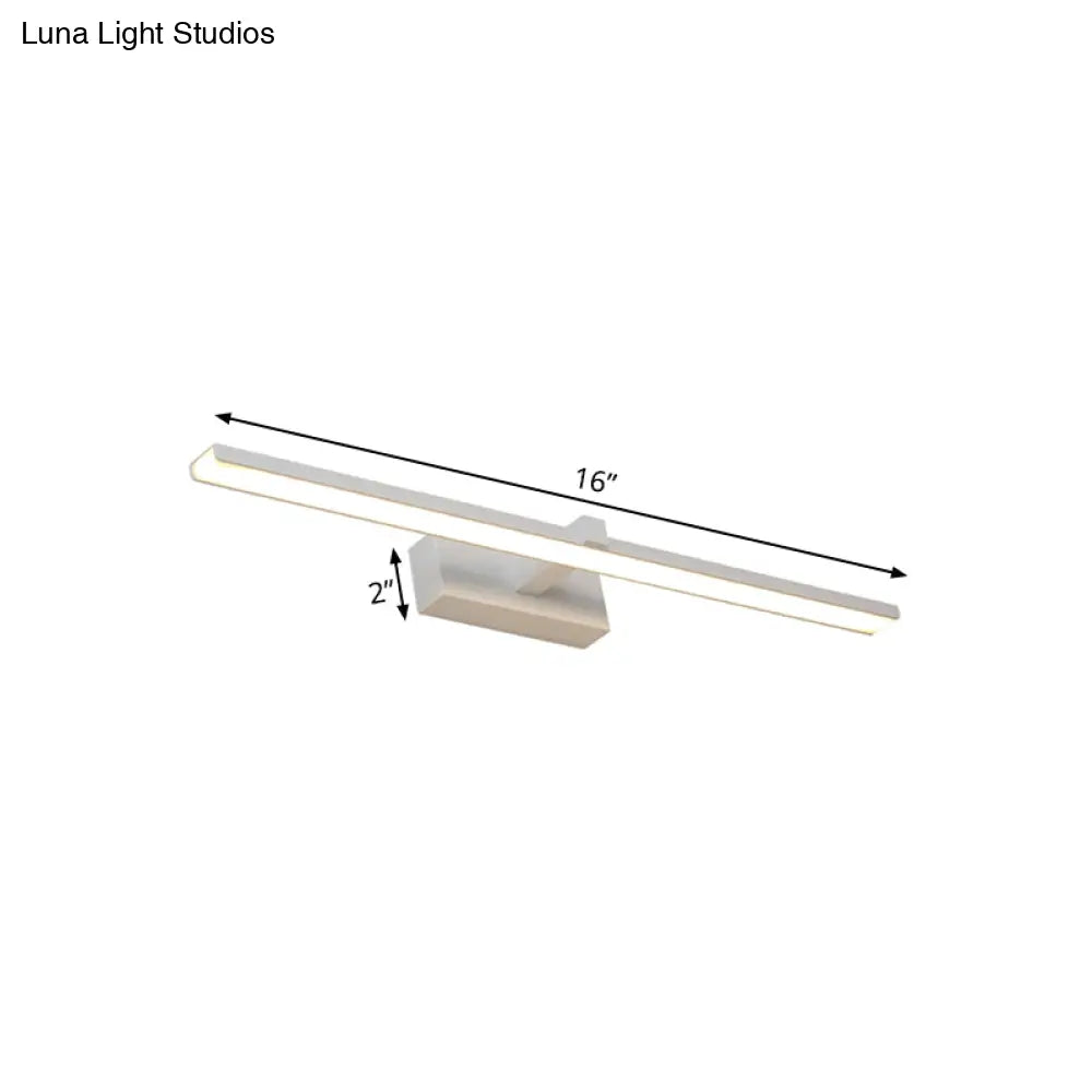 DecorBites™ Modern Nordic LED Wall Lamp for Stylish Bathroom Vanity - White/Wood, 16"/19.5" Wide