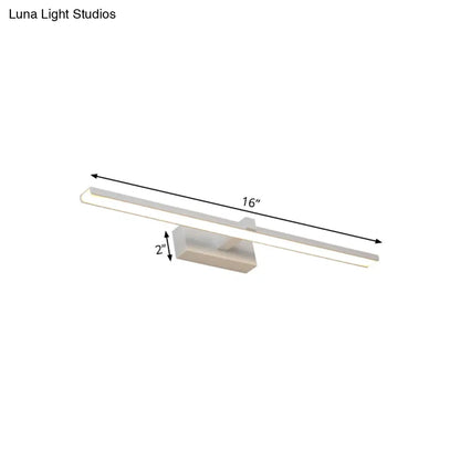 DecorBites™ Modern Nordic LED Wall Lamp for Stylish Bathroom Vanity - White/Wood, 16"/19.5" Wide