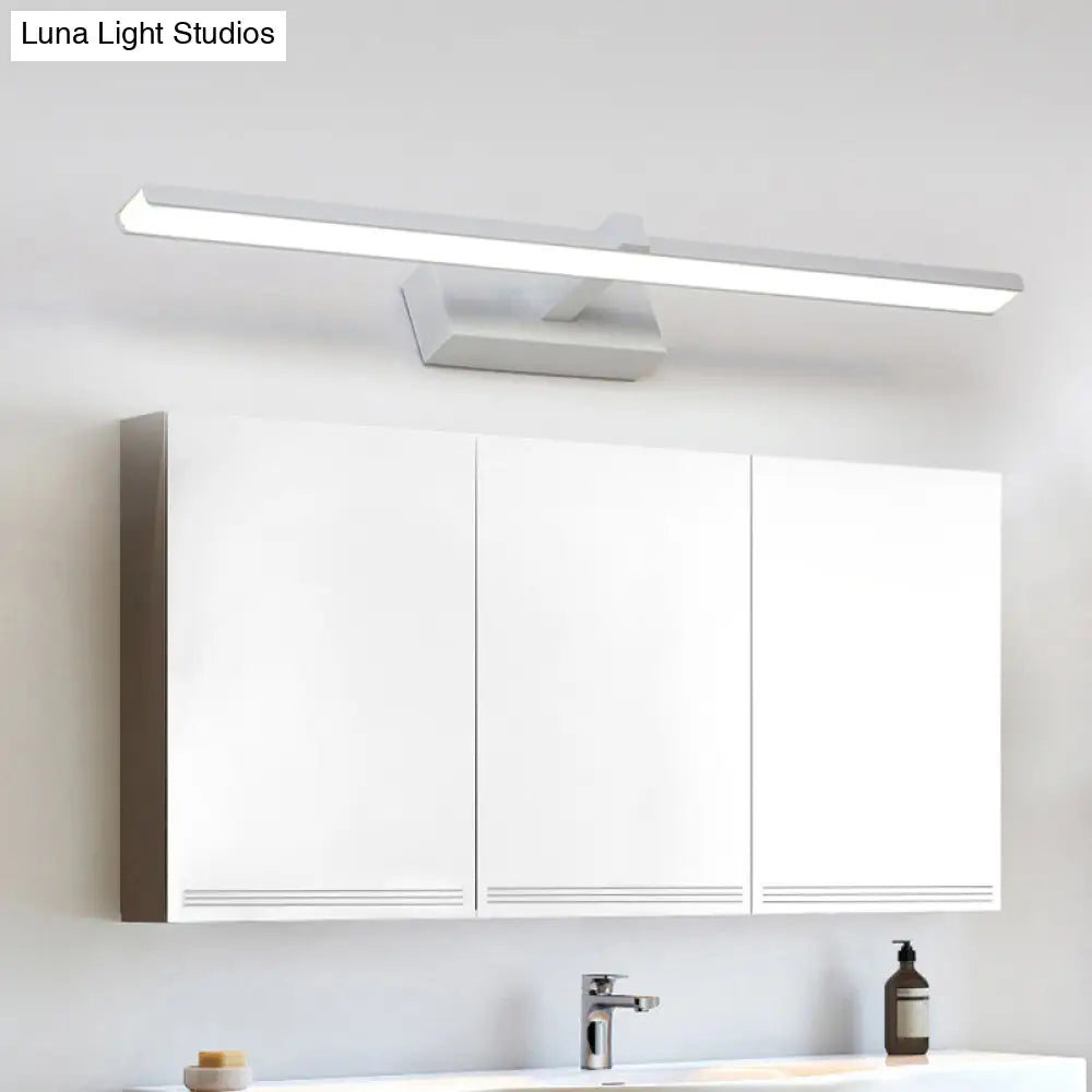 DecorBites™ Modern Nordic LED Wall Lamp for Stylish Bathroom Vanity - White/Wood, 16"/19.5" Wide