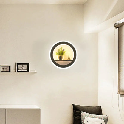 DecorBites™ Modern Nordic LED Wall Light Sconce - Round/Elephant/Giraffe Design, Ultrathin and Wall Mounted - Acrylic Shade - Warm/White Light