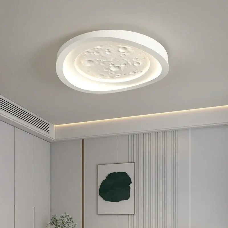 Modern nordic moon surface white led ceiling lamps bedroom light