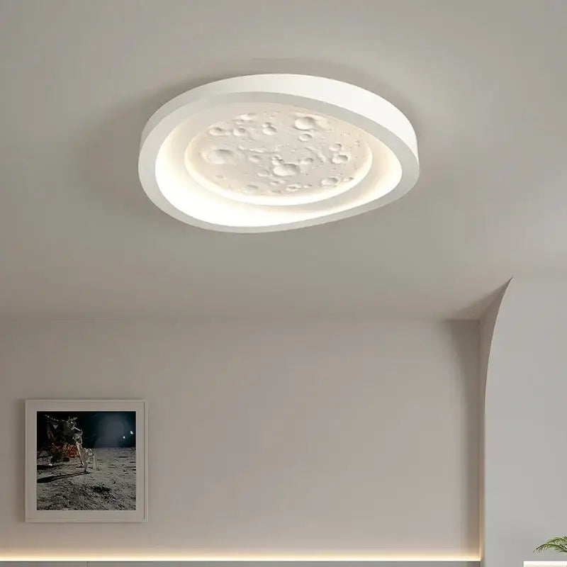 Modern nordic moon surface white led ceiling lamps bedroom light